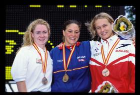 LEN European LC Championship 1997200 Fly, WomenMichelle Smith, ESP, 2ndMaria Pelaez, Esp, 1stMette Jacobsen, DEN, 3rd