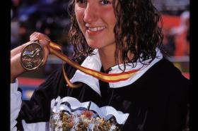 LEN European LC Championship 1997100 Back, WomenAntje Buschschulte, GER