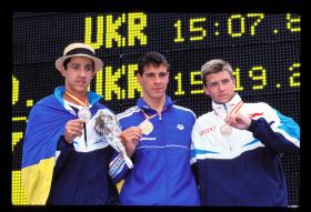 LEN European LC Championships 19971500 Free, MenDenis Zavgorodny, UKR, 2ndEmiliano Brembilla, ITA, 1stIgor Snitko, UKR, 3rd