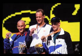 LEN European LC Championships 1997400 IM, MenFrederok Hviid, ESP, 2ndMarcel Wouda, NED, 1stRobert Seibt, GER, 3rd