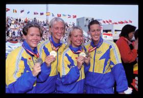 LEN European LC Championships 19994x100 Medley Relay, WomenSWE, 1st