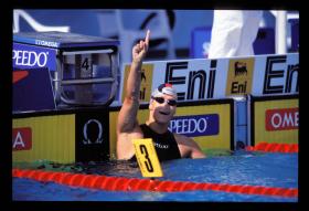 LEN European LC Championships 1999 50 Back, Women Sandra Volker, GER, World Record